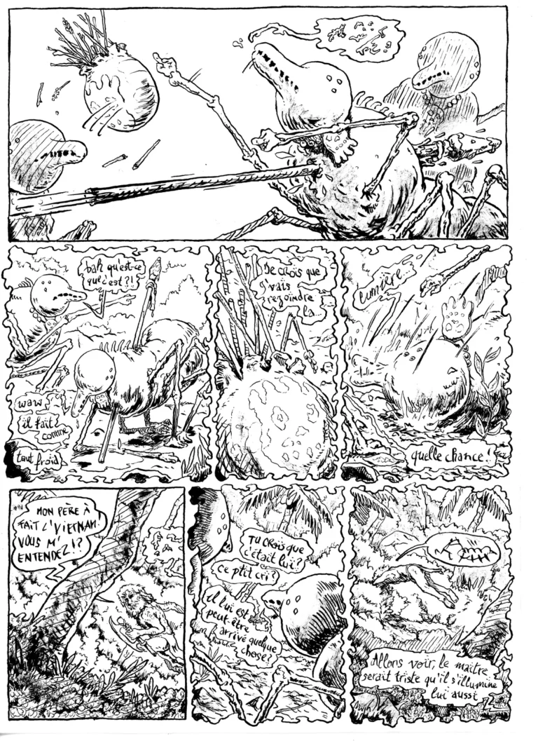 Pas si seul au monde, planche originale : la lumière