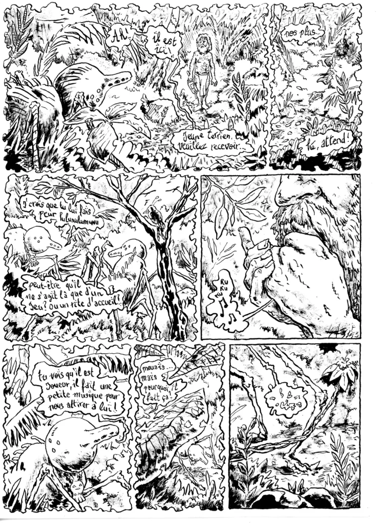 Pas si seul au monde, planche originale : la jungle