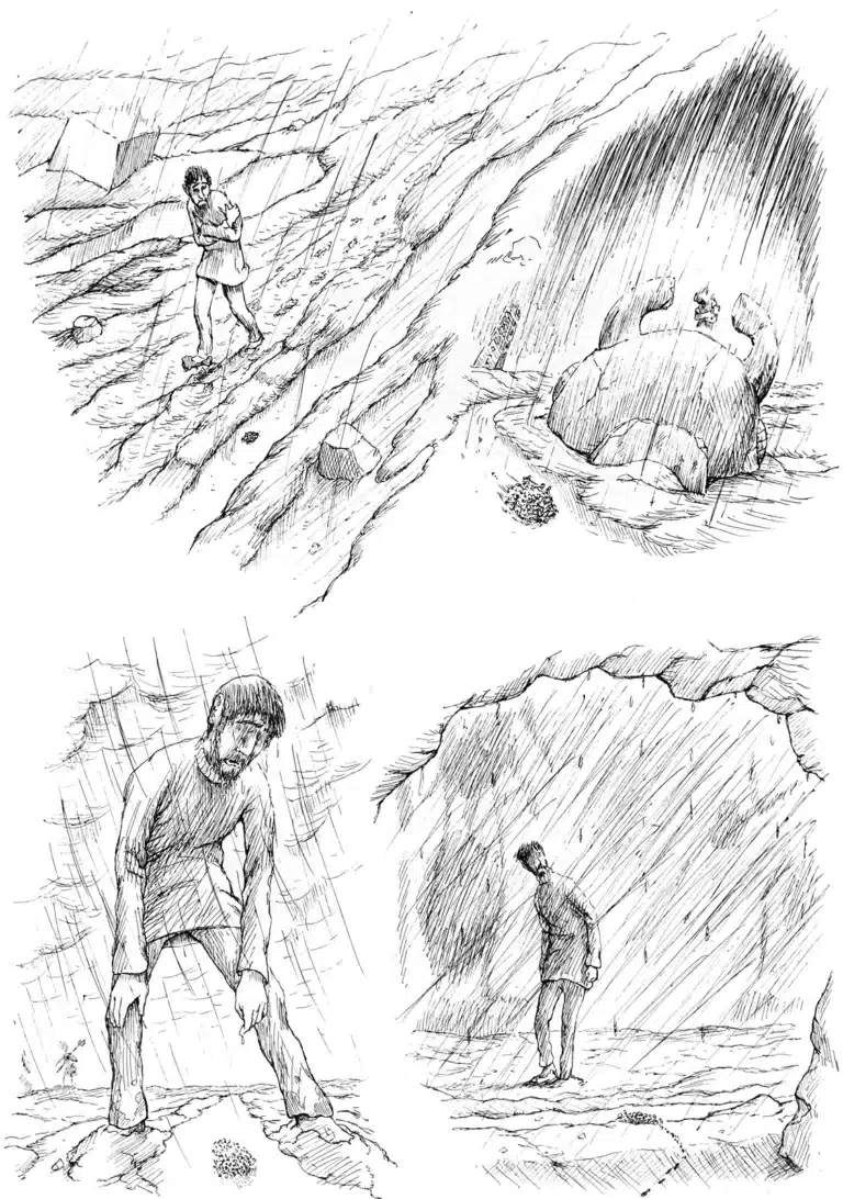 La Révolution des fourmis, planche originale : la pluie